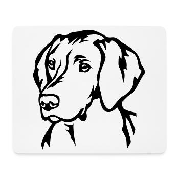 Magyar Vizsla Kopf - Mousepad (Querformat) - Weiß - Vorne