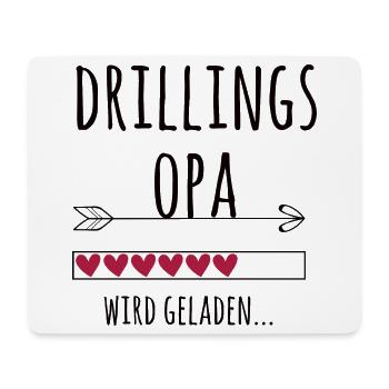 werdender Drillingsopa Schwangerschaft Drillinge - Mousepad (Querformat) - Weiß - Vorne