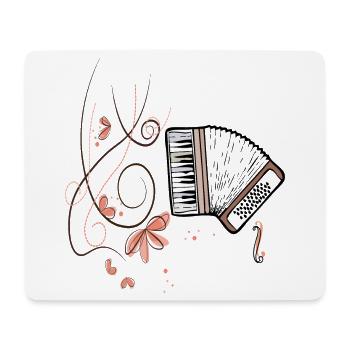 Accordéon, Musique - Tapis de souris (format paysage) - blanc - Devant
