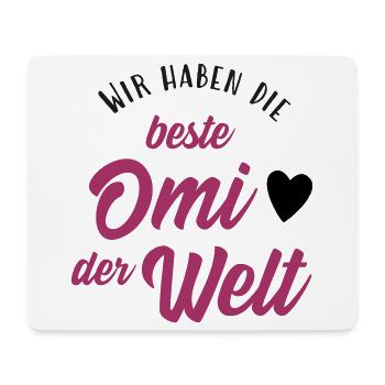 Wir haben die beste Omi der Welt - Mousepad (Querformat) - Weiß - Vorne