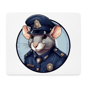 Femme de police des rats - Tapis de souris (format paysage) - blanc - Devant