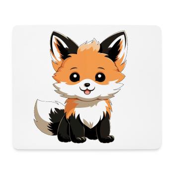 Renard mignon - Tapis de souris (format paysage) - blanc - Devant