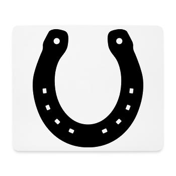 Hufeisen Pferd Glück Symbol Flächenfarbe - Mousepad (Querformat) - Weiß - Vorne