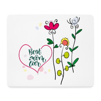 best mom ever - Mousepad (Querformat) - Weiß - Vorne