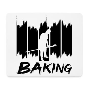 Backen - Mousepad (Querformat) - Weiß - Vorne