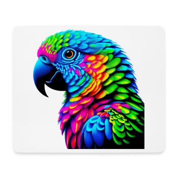 Papagei - Mousepad (Querformat) - Weiß - Vorne