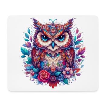 Owl - Mouse Pad (horizontal) - white - Front