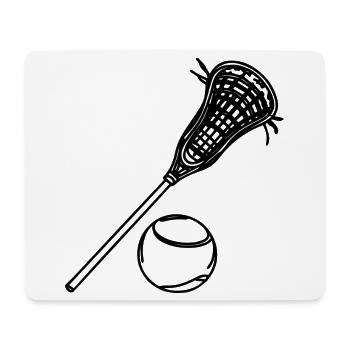 Lacrosse and Ball - Mouse Pad (horizontal) - white - Front