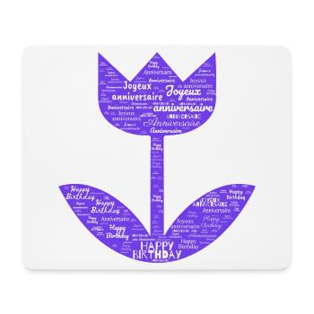 ALLES GUTE ZUM GEBURTSTAG. ALLES GUTE ZUM GEBURTSTAG. JAHRESTAG. - Mousepad (Querformat) - Weiß - Vorne