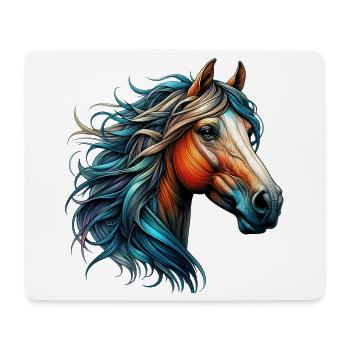 Cheval - Tapis de souris (format paysage) - blanc - Devant