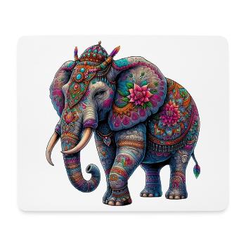 Elefant - Mousepad (Querformat) - Weiß - Vorne