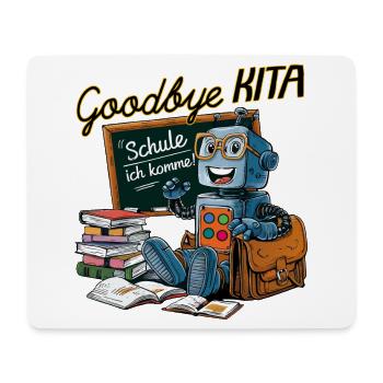 Einschulung Roboter erster Schultag - Mousepad (Querformat) - Weiß - Vorne