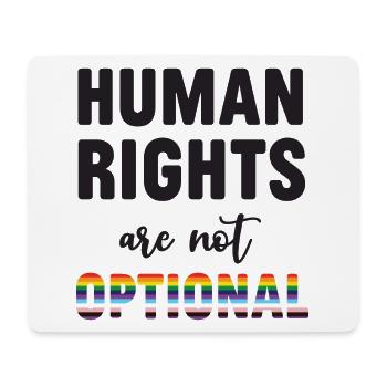 LGBT Pride Month - Menschenrechte sind nicht optional - Mousepad (Querformat) - Weiß - Vorne