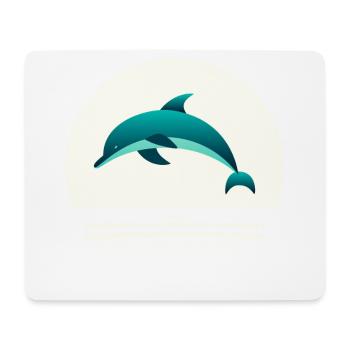 Dauphin dans le saut - Tapis de souris (format paysage) - blanc - Devant