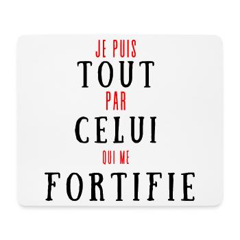 Citation humoristique en noir et rouge - Tapis de souris (format paysage) - blanc - Devant