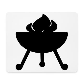 Griller - Tapis de souris (format paysage) - blanc - Devant