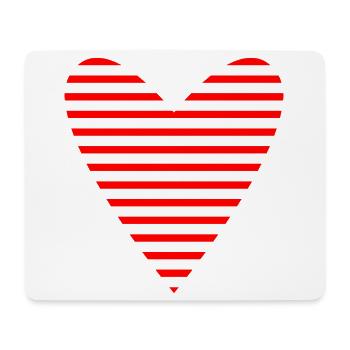 CŒUR. PAPA. MAMAN. EVJF. BEBE. ENFANT. COEUR. FÊTE - Tapis de souris (format paysage) - blanc - Devant