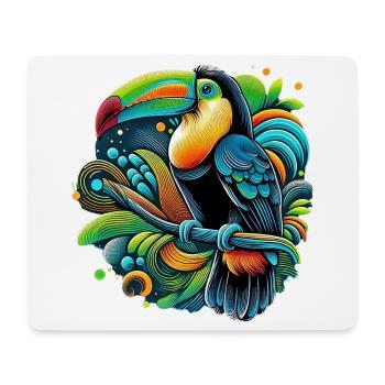 Toucan - Tapis de souris (format paysage) - blanc - Devant