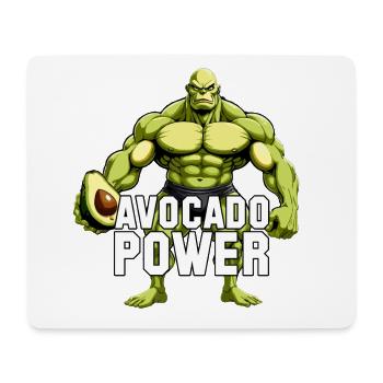 Avocado Power Vegan Superfood Muskeln Geschenk - Mousepad (Querformat) - Weiß - Vorne