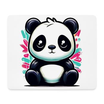 Panda - Mousepad (Querformat) - Weiß - Vorne