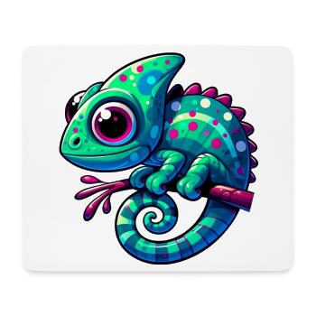 Caméléon - Tapis de souris (format paysage) - blanc - Devant