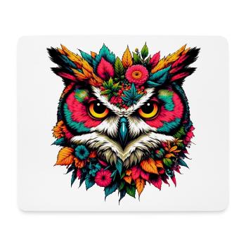 Owl - Mouse Pad (horizontal) - white - Front