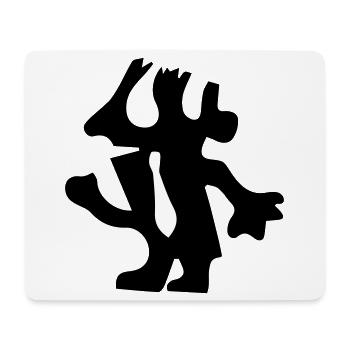 Mann im minimalistischen Design - Mousepad (Querformat) - Weiß - Vorne