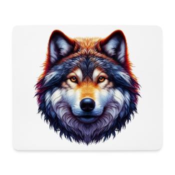 Wolf - Mousepad (Querformat) - Weiß - Vorne
