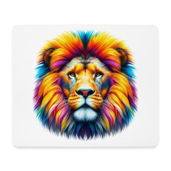 Löwe - Mousepad (Querformat) - Weiß - Vorne