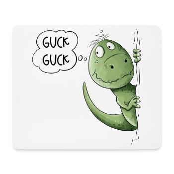 Guck Guck T-Rex Dino I Tyrannosaurus Dinosaurier - Mousepad (Querformat) - Weiß - Vorne