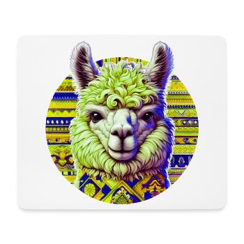 Alpaka - Mousepad (Querformat) - Weiß - Vorne
