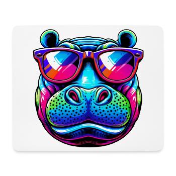 Nilpferd - Mousepad (Querformat) - Weiß - Vorne