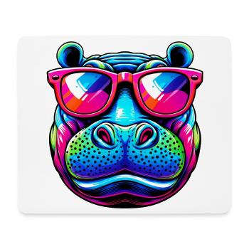 Nilpferd - Mousepad (Querformat) - Weiß - Vorne