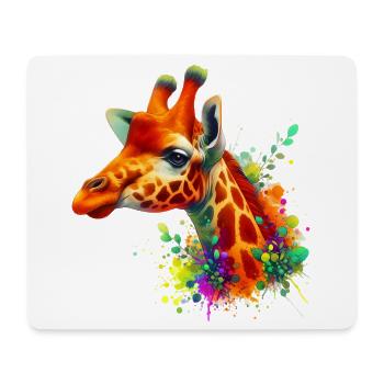 Giraffe - Mousepad (Querformat) - Weiß - Vorne