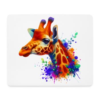 Giraffe - Mousepad (Querformat) - Weiß - Vorne