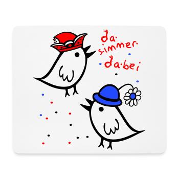 da simmer dabei, Karneval - Mousepad (Querformat) - Weiß - Vorne