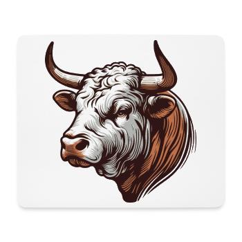 Bull - Mouse Pad (horizontal) - white - Front