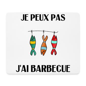 BARBECUE. POISSON. POISSON D'AVRIL. VACANCES. ETE. - Tapis de souris (format paysage) - blanc - Devant