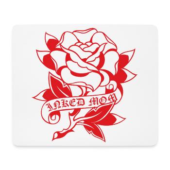 Inked Mom Tattoo Rose - Mouse Pad (horizontal) - white - Front