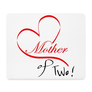 Mother of Two - Mousepad (Querformat) - Weiß - Vorne