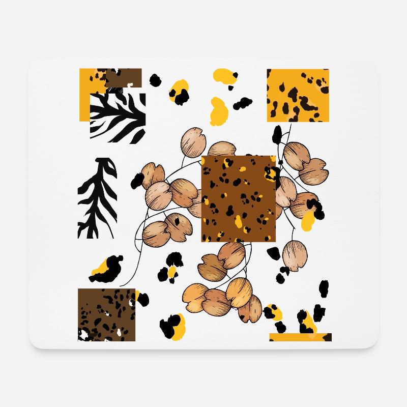 Animal Tier Print Muster - Mousepad (Querformat) - Weiß