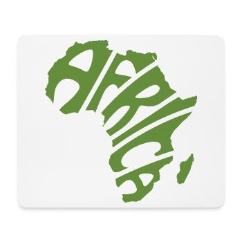 Afrika Karte Word Art - Mousepad (Querformat) - Weiß - Vorne