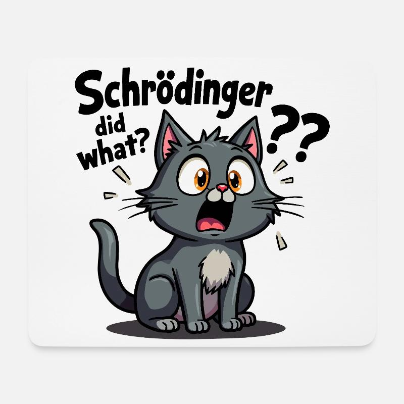 Schrödingers Katze - der Albtraum süßer Katzen - Mousepad (Querformat) - Weiß