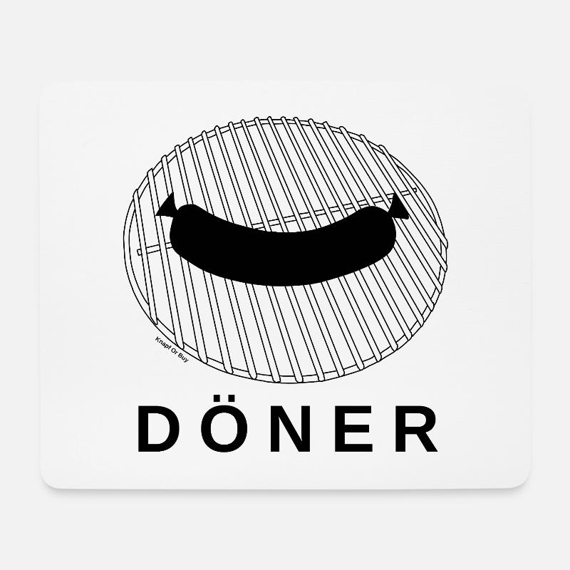 Döner vom Rost - Mousepad (Querformat) - Weiß