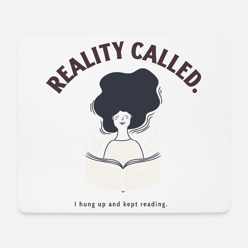 Prioritäten: Bücher - Mousepad (Querformat) - Weiß