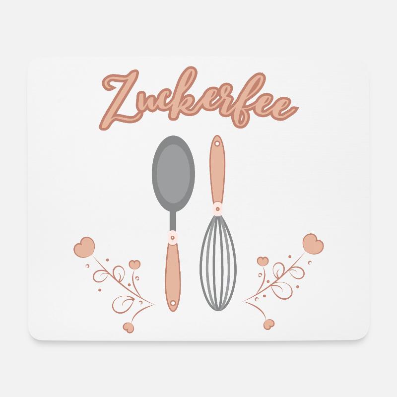 Landhausstil Küchenmotiv "Zuckerfee" - Mousepad (Querformat) - Weiß
