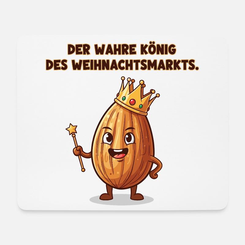 Der wahre König des Weihnachtsmarkts - Mousepad (Querformat) - Weiß