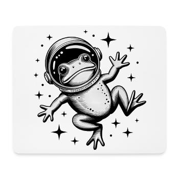 Frog in Space - Cool Astonomy Logo - Mouse Pad (horizontal) - white - Front