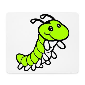 Chenille douce douce petits sourires amicale heureuse - Tapis de souris (format paysage) - blanc - Devant