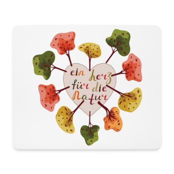Herz voller Bäume - Mousepad (Querformat) - Weiß - Vorne